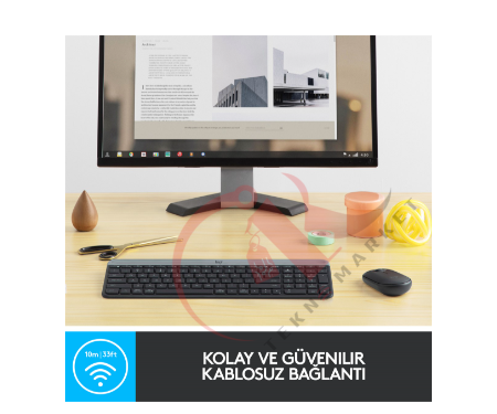 LOGITECH MK270 KABLOSUZ USB ALICILI TÜRKÇE Q KLAVYE & MOUSE SETİ-SİYAH 920-004525