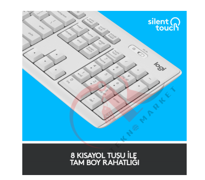LOGİTECH MK295 SESSİZ KABLOSUZ TÜRKÇE Q KLAVYE & MOUSE SETİ BEYAZ 920-010089