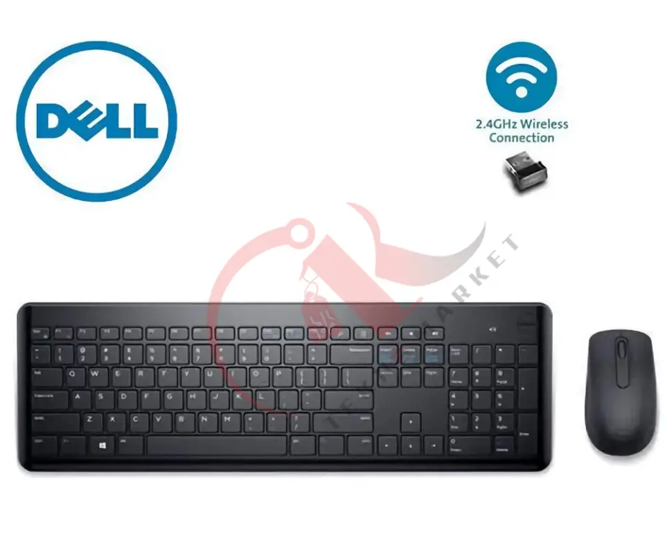 Dell KM3322W Kablosuz Klavye Mouse Set Türkçe Siyah 580-AKGI