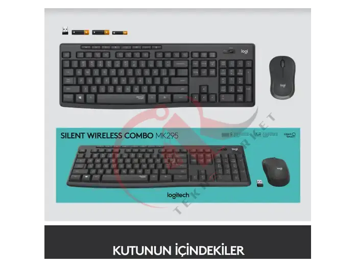 LOGITECH MK295 Sessiz Kablosuz Türkçe Q Klavye Mouse Seti - Siyah