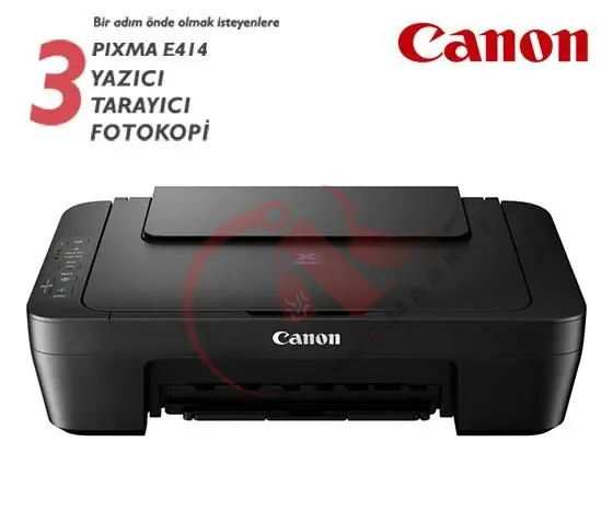 CANON Pixma E414 Yazıcı/ Tarayıcı/ Fotokopi/ Kartuşlu Çok Fonksiyonlu Yazıcı