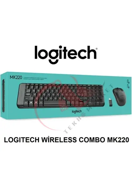 Logitech MK220 Q Tr Siyah Kablosuz Klavye Mouse Set