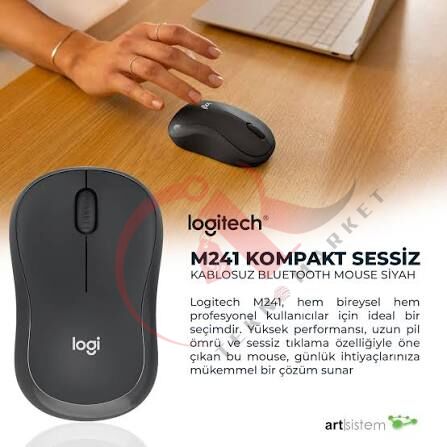 Logitech M241 Sessiz Optik Kablosuz Mouse