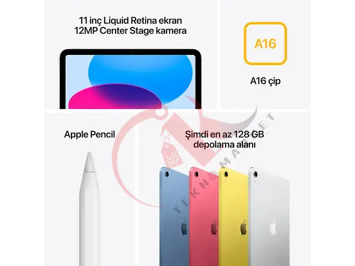 APPLE iPad (A16) Wi-Fi 128 GB Tablet Gümüş MD3Y4TU/A