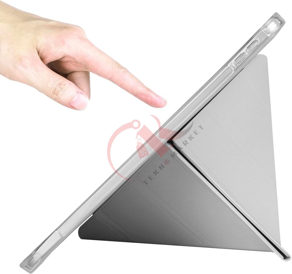 Zore Apple iPad 10.9 2022 (10.Nesil) Kılıf Zore Tri Folding Kalem Bölmeli Standlı Kılıf