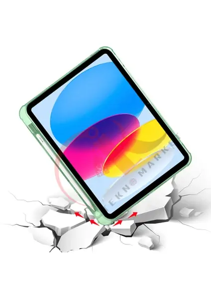 Zore Apple iPad 10.9 2022 (10.Nesil) Kılıf Zore Tri Folding Kalem Bölmeli Standlı Kılıf